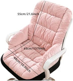 Desk Chair Cushion with High Back Support Office Chair Pad with Non-Slip Bottom Soft Cute Pink Seat Cushion for Office Car Gamer Home Kitchen - Image 2