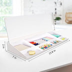 DOLLAR BOSS Glass Desk Whiteboard Calendar Small Dry Erase Board, White - Image 5