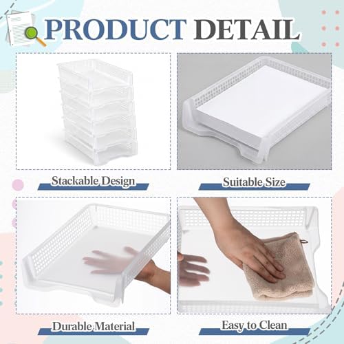 Geetery Turn in Trays Classroom, Clear, Set of 12 - Image 3