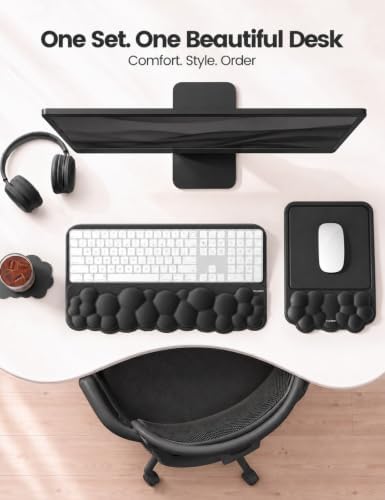 Vaydeer Keyboard Riser and Mouse Pad with Wrist Rest Set, Coaster Included - Image 3