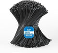 Zip Ties 12 Inch -2500 Pcs Black Zip Ties for Indoor and Outdoor Use by NLZD