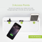 in-Box Cable Box Set with Extra Large Surge Protector Concealer Cable Management for Under Desk and Mobile Charging Station Power Strip Organizer for Desktop, White - Image 4