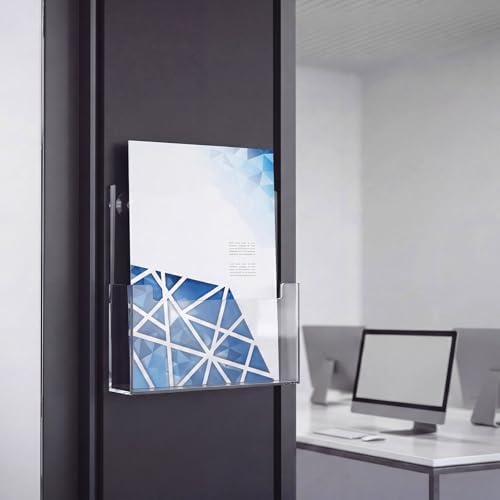 Thyle 2 Pcs Acrylic Brochure Holder with Suction Cups for Wall, 13x10 Inch - Image 3