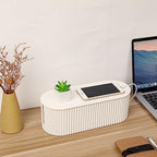 FABROK Cable Management Box, Cord Hider Box with Lid, Large, White - Image 5