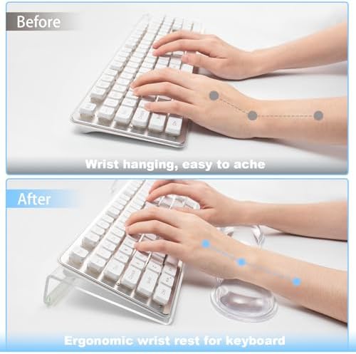 Acrylic Keyboard Stand with Gel Wrist Rest Combo,Gel Keyboard Wrist Rest - Image 6