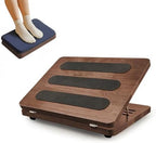 Adjustable Foot Rest for Under Desk at Work - Office Desk Wooden Footrest with Foam Cushion Pad, 4 Heights & Ergonomic Anti-Slip Design for Home (Walnut) by Unknown