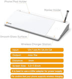 SELEAD Desktop Glass Whiteboard with Wireless Charger and Storage, White - Image 6