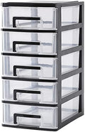 DOITOOL 5 Tier Plastic Drawer Type Closet, 12.36"H x 6"L x 8.3" W Home Office Storage Organizer, Makeup Organizer Station Cube, Cosmetics Jewelry Box for Bathroom, Dorm, Desk, Countertop, Office by DOITOOL
