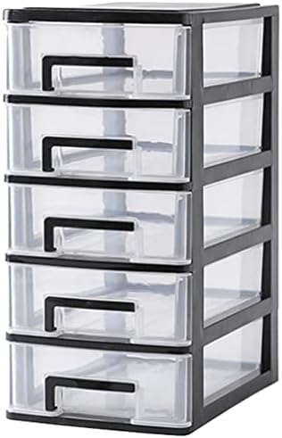 DOITOOL 5 Tier Plastic Drawer Type Closet, 12.36"H x 6"L x 8.3" W Home Office Storage Organizer, Makeup Organizer Station Cube, Cosmetics Jewelry Box for Bathroom, Dorm, Desk, Countertop, Office by DOITOOL