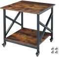Fannova 23.6"x23.6" Large Printer Stand, 2 Tier Square Table for 3D Printer by Fannova