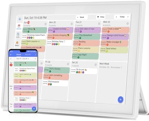 Digital Calendar 10.1 Inch Wall Plan Touch Screen WiFi picture esay to use by TIKVITO