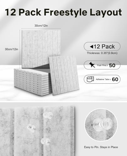 48" x 36" Large Cork Bulletin Board Tiles, Peel and Stick Felt Wall Panels for Vision, Message Center, Picture and Prayer Board for Office, Dorm, Room and Desk Decor(Gray) - Image 2