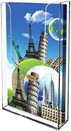 M&T Displays Clear Acrylic Wall Mount Brochure Holder 4x6 Inch 1 Tier 1 Pockets Desktop or Wall Mounting Literature Rack Pamphlet Leaflet Flyer Card Display Stand Desk Organizer - Image 2