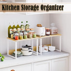 MARTY Countertop Organizer,17.1"x12.4", Cabinet Organizer Microwave Stand - Image 2