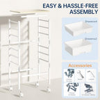 Delamu Rolling Storage Cart with 6 Drawers, Utility Craft Storage Cart - Image 7