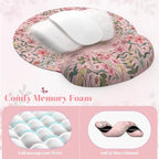 iLeadon Pink Mouse Pad, Scalloped Desk Mat Cute for Keyboard and Mouse - Image 4