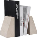 Koville Marble Bookends for Shelves, 9Lbs Large Bookends for Heavy Books, Non-Slip Heavy Duty Book Stopper for CD/Movies, Aesthetic Decorative Bookends for Shelves Table Home Decor(Beige) by Koville