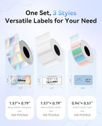 NIIMBOT M2/M3 Thermal Transfer Labels 3 Rolls Multi-Color Pack - Image 3