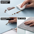 Blue Desk Mats Gaming Desk Pad, 24"x47" ZGLCQSGY Extended Mouse Pad Large Keyboard Mats, Laptop Mat for Desk, Desktop Mat Mousepad Office Decor for Women - Image 4