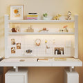 Desktop Hutch Bookshelf, 2-Tier Metal Desk Shelf for Top of Desk by Alzeli