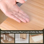 Crystal Clear Floor Mat 5×7ft, Upgraded Easy Flat Waterproof Vinyl Rug Cover, Large Stain-Resistant Plastic Area Rug Floor Protector for Kitchen, Dining Room, High-Traffic Areas - Image 6