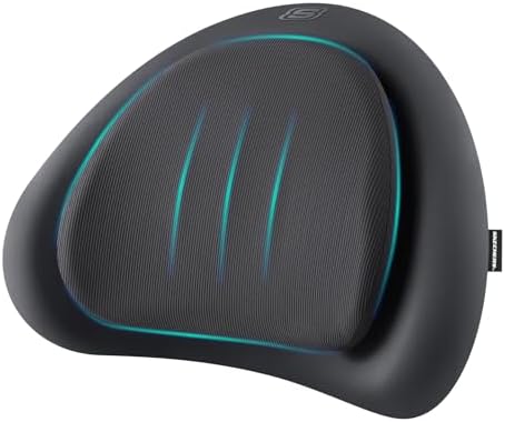 Skechers Lumbar Pillow Premium Memory Foam,Double-Layer-Office Chair Cushion for Tailbone Pain Relief,Butt Pillow for Office Chair,Car seat Cushion,Long Sitting Office Workers,and Car Drivers,Black by Unknown