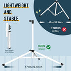 CAHAYA Sheet Music Stand Portable Folding Dual Use Desk Book Holder White - Image 4