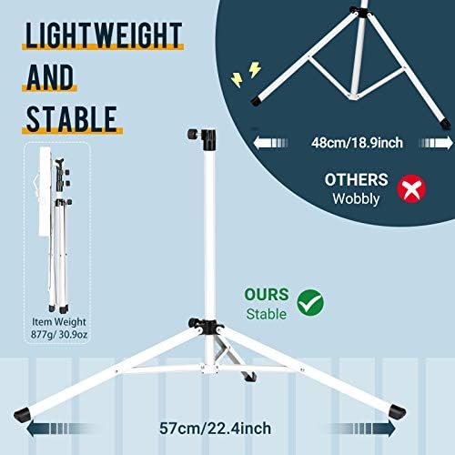 CAHAYA Sheet Music Stand Portable Folding Dual Use Desk Book Holder White - Image 4