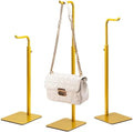 3-Pack Adjustable Tabletop Purse & Banner Display Stands, Gold by Josmimic