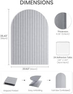 Large Arched Felt Bulletin Board 35.4''×23.6'', Soft Gray - Image 3