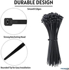Kable Kontrol Cable Zip Ties, 14 Inch, 6000 Pcs, 50lbs Test, Black - Image 4