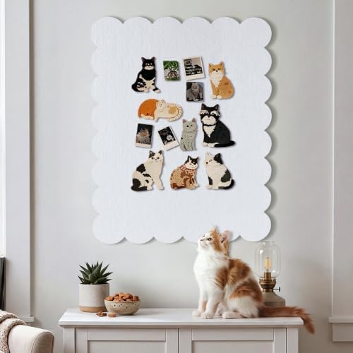 Scalloped Bulletin Board 40x30 inches, Decorative Felt Pin Board for Wall - Image 5
