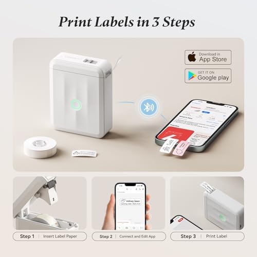 NIIMBOT D110 Label Maker Machine, Bluetooth Thermal Label Printer - Image 3