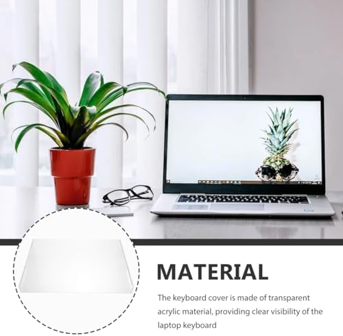 17.3 Inch Laptop Keyboard Cover Transparent Acrylic Protector Nonslip Design Lightweight for Easy Cleaning and Secure Fit - Image 5