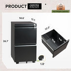 DEVAISE 2 Drawer Metal File Cabinet, Fully Assembled Filing Cabinet - Image 3
