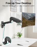 MOUNT PRO Single Monitor Wall Mount for 13 to 32 Inch Computer Screens, Height Adjustable Wall Mount Monitor Arm Holds Up to 19.8lbs, Full Motion Wall Bracket, VESA Mount 75x75, 100x100, Black - Image 6