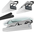 Scanfield Under Desk Cable Management Tray, No-Screw, 17-Inch, 2-Pack White by ScandinavianHubCableTrays