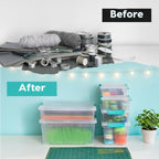 IRIS USA Storage Bins with Lids |Made in USA| 4 Qt - (6-Pack) - Clear - Image 6