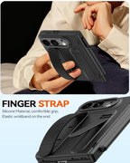 for iPhone Ultra Case with Pen Holder & Stylus & Finger Strap Black - Image 3