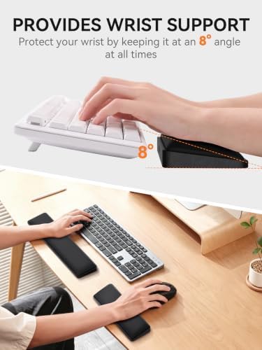 Cooling Gel Wrist Rest Set, Compact Keyboard & Mouse Wrist Support Pad - Image 3