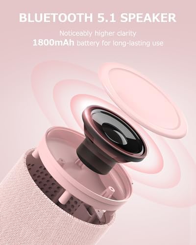 Bluetooth Speaker, Night Light, 15W Magnetic Fast Charging for Apple, Pink - Image 5