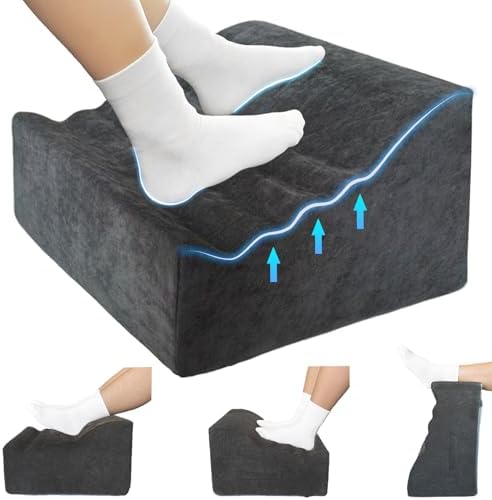 Under Desk Foot Rest, Adjustable Height Foot Stool for Office by XYRONICA