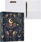 ALAZA Moon Stars Alchemy Witch 3 Ring Binder Set 1.5 Inch Three Ring Office Binders w/clipboard & 3 Pockets, Hold 200 Sheets - Image 3