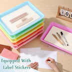 Tinlade 6 Pcs Classroom Paper Storage Bins with Lids, 13x10, Macaron - Image 5
