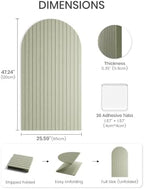 Large Arched Felt Bulletin Board 47.2''×25.5'', Sage - Image 3