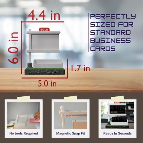 Custom Real Estate Business Card Holder – Professional Desk Organizer for Realtors, Brokers, Agents, Reception Desk Display, Office Accessory & Client Gift (Design 31) - Image 6