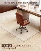 Soimeat Hard Frosted Office Chair Mat for High Pile Carpet & Hardwood Floor - Image 3