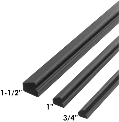Electriduct 1" Locking Channel Raceway Cord Concealer and Wire Hider Cable Manager - 46 Inch - Black - 10 Pack - Image 2