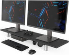 Fenge 39.4” Dual Monitor Stand with Height Adjustable Legs, Black by Fenge