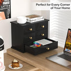 Oak Desk Organizer with Drawers, Durable Wooden Desktop Storage Box - Image 4